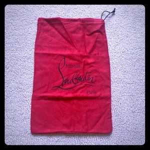 Christian Louboutin red shoe dust bag